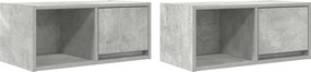 vidaXL Dulapuri TV 2 buc Beton Gri 60x31x25,5 cm Lemn prelucrat