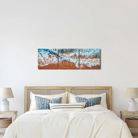 Tablou cu plaja mării (cu ceas) (90x30 cm)
