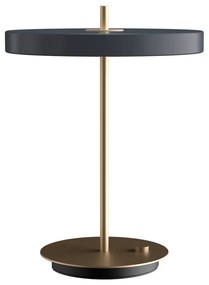 Veioză gri antracit LED cu intensitate reglabilă cu abajur din metal (înălțime 41,5 cm) Asteria Table – UMAGE