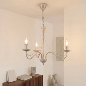 Lustră pe lanț ANTON 3xE14/60W/230V patină albă