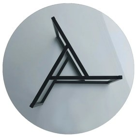 Măsuță de cafea Trio Black cu sticlă fumurie