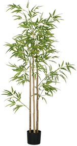 HOMCOM Plantă artificială Bambus arbore artificial înălțime 180 cm cu ghiveci, decor interior, foarte realist | Aosom Romania