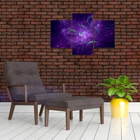 Tablou -abstracție violetă (90x60 cm)