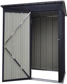 Depozit grădină pentru scule din tablă, antracit / alb, 1,6x0,9 m, NELON