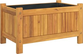 vidaXL Jardinieră de grădină cu căptușeală, 54x31x30 cm, lemn acacia