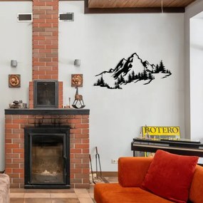 Decorațiune de perete 30x67 cm metal munți