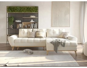 Colțar crem extensibil (cu colț pe partea dreaptă) Balitco – Ropez