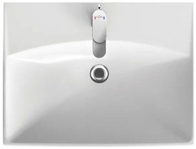 Cersanit S801-142-DSM - Dulap suspendat pentru baie cu lavoar LARA CITY 60, alb