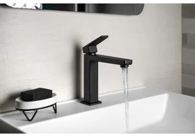 Sapho - Baterie pentru lavoar TURSI 19 cm negru mat