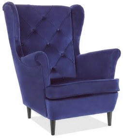 Fotoliu tapitat catifea Culoare Bej / Wenge LADY MATT VELVET
