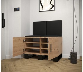 Set mobilier pentru hol Amanda 19 (Stejar artisan + roz). 1086020
