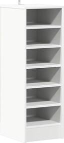 vidaXL Pantofar, alb, 31,5x35x90 cm, PAL