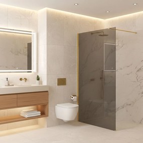Paravan de dus Rea Flexi Grey / Gold 120