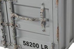 Consola de bar, din metal, gri, stil industrial, Cargo