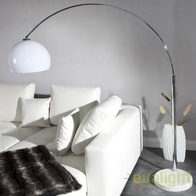 Lampadar inalt si elegant cu arc extensibil si abajur de 32cm, Big Bow II alb A-19694 VC