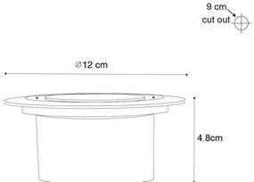 Spot modern pentru sol negru cu LED inclus IP65 solar - Terry