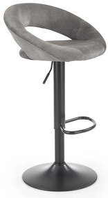Scaun tip bar Herlinda (gri + negru). Promo -7%. 1039565