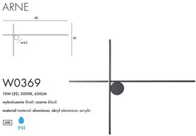 Aplica LED baie iluminat ambiental IP44 Arne 60cm