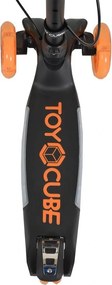 Trotineta copii cu roti luminoase din silicon NOVOKIDS™ Toy Cube, Cu melodii si lumini, 3 roti, Pliabila, Maner reglabil pe inaltime, Max 50 kg,