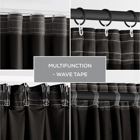 Draperie neagră dimout (semi-opacă) din catifea 140x270 cm – Restilo