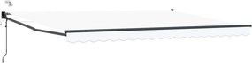 vidaXL Cort electric retractabil Alb 4,5 × 3 m