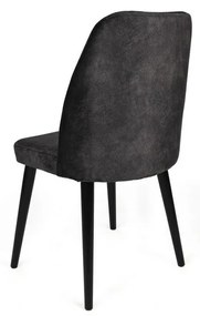 Set de scaune de sufragerie Alfa Anthracite andBlack, 2 buc.