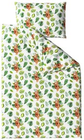 Lenjerie de pat din bumbac pentru patut SLOTH alb