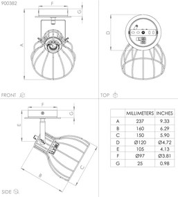 Spot de perete SAMBATELLO 1xE27/40W/230V Eglo 900382