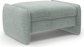 Taburet albastru cu tapițerie din chenille Georgia – Micadoni