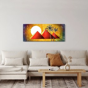 Tablou cu piramidele egiptene pictate (120x50 cm)
