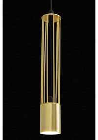 LED Lustră pe cablu BARS 3xGU10/4,8W/230V aurie/neagră