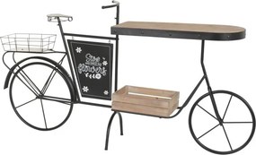 Stand decorativ din metal și lemn, aspect natur, "Vintage Bicycle"