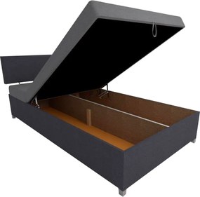 Şezlong extensibil, gri închis/gri, DOMENA