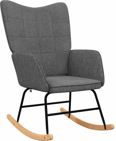 vidaXL Scaun balansoar, gri închis, material textil