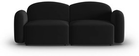 Canapea Blair cu 2 locuri si tapiterie din catifea, negru