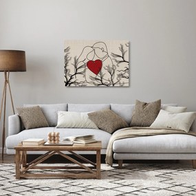 Tablou pe sticlă - Pereche îndrăgostită (70x50 cm)