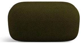 Taburet verde cu tapițerie din țesătură bouclé Jenny – Micadoni Home
