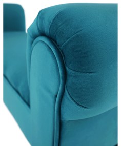 Bancă,catifea Velvet, turcoaz/negru, BURDA