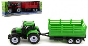 Tractor cu remorca din plastic 28cm asst 2 culori in cutie