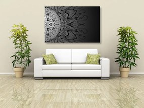 Tablou Mandala în design alb-negru