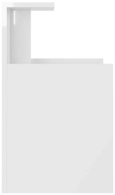 Noptiere, 2 buc., alb extralucios, 40x35x60 cm, PAL 2, Alb foarte lucios