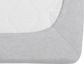 Cearsaf din fleece elastic MOLTON argintiu 180 x 200 cm
