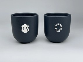 Set 30 Cesti Cafea tip Pahare NOVUM Gresie Glazurata, Diferite Marimi si Culori de Glazuri