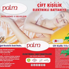 Saltea electrica HouseXL™ Palmiye , 115X150 cm, 80 W, 2 trepte de temperatura, Patura electrica, Mov