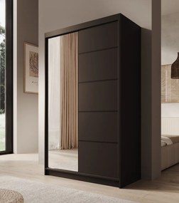 Dulap cu usi glisante, 120x58x200 cm, Castello 120, ADRK Furniture (Culoare: Alb / Alb)