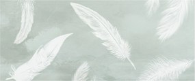 Tablou - Pene albe (120x50 cm)