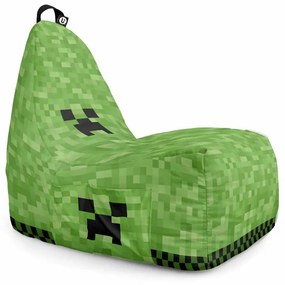 Fotoliu Puf Bean Bag tip Chill L, Minecraft Creeper