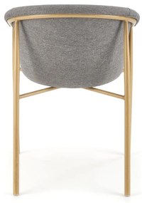 Scaun tapitat k489 gri/auriu
