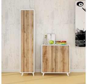 Mobilier hol Fix (Stejar + Alb). 1089049