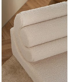 Fotoliu pentru copii crem cu tapițerie din țesătură bouclé Flipster – Wigiwama